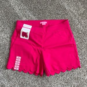 Pink scalloped shorts